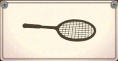 テニスラケットのシルエット