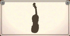 バイオリンのシルエット