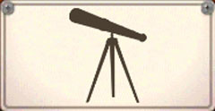 望遠鏡のシルエット
